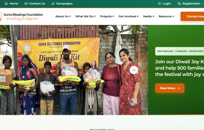 Suma Blessings Foundation Website Design & Digital Transformation