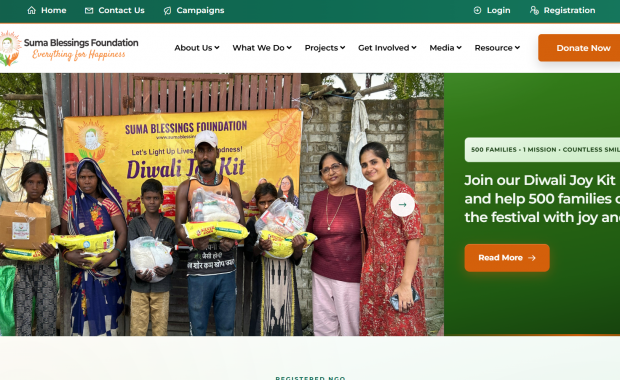 Suma Blessings Foundation Website Design & Digital Transformation